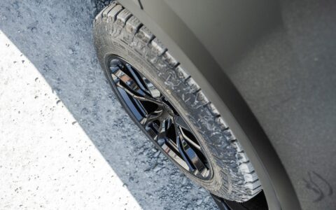 Solid Black Tesla Model Y - Unplugged Performance UP-02 Offroad Configuration Wheels