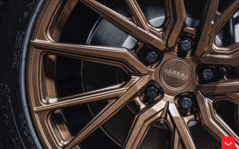 Red Tesla Model Y - Vossen HF-4T Wheels