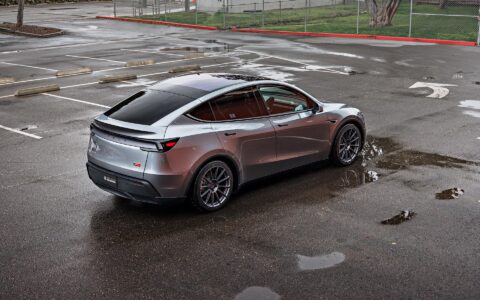Quicksilver 2026 Tesla Model Y Launch Edition - UP-03 Forged Wheels in Satin Titanium