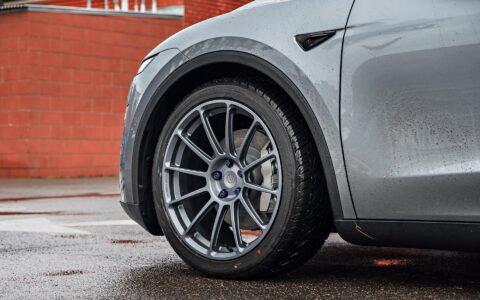 Quicksilver 2026 Tesla Model Y Launch Edition - UP-03 Forged Wheels in Satin Titanium