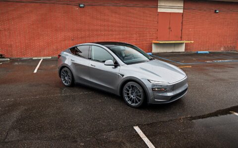 Quicksilver 2026 Tesla Model Y Launch Edition - UP-03 Forged Wheels in Satin Titanium