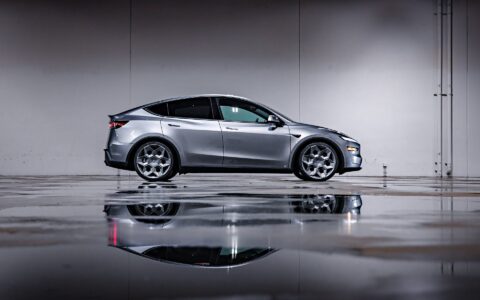 Quicksilver 2026 Tesla Model Y Launch Edition - CYBRHEX Forged Wheels in Satin Titanium