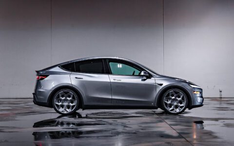Quicksilver 2026 Tesla Model Y Launch Edition - CYBRHEX Forged Wheels in Satin Titanium