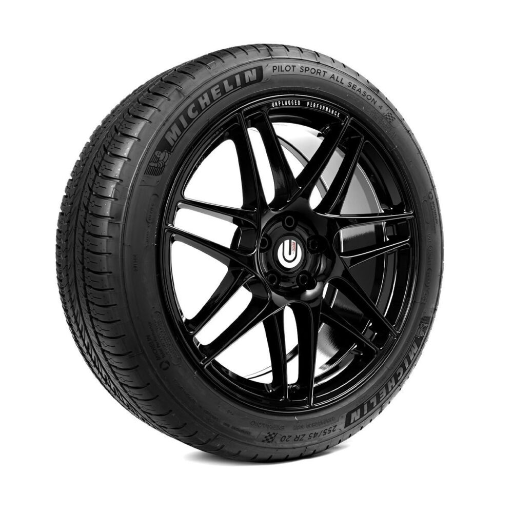 Unplugged-Performance-Tesla-Model-Y-BBS-Flugplatz-Wheel-and-Luxury-Tire-package-Gloss-Black-Image-1