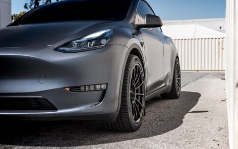 Unplugged Performance Tesla Model Y UP 03 20 inch 10.5 Square Satin Grey Image 10