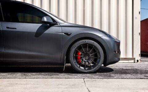 Unplugged Performance Tesla Model Y UP 03 20 inch 10.5 Square Satin Grey Image 11