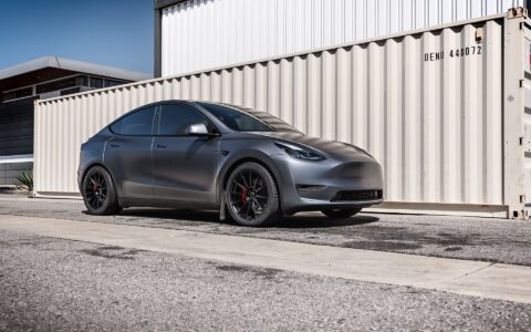 Unplugged Performance Tesla Model Y UP 03 20 inch 10.5 Square Satin Grey Image 13
