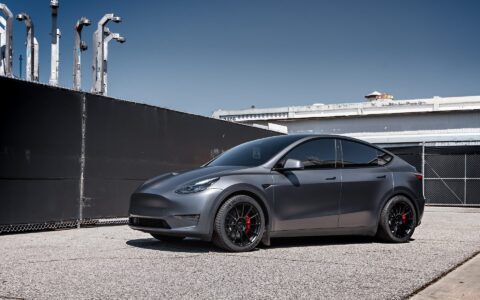 Unplugged Performance Tesla Model Y UP 03 20 inch 10.5 Square Satin Grey Image 2