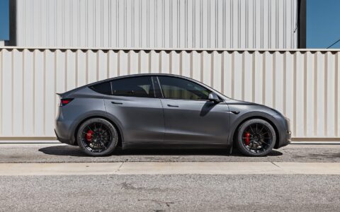 Unplugged Performance Tesla Model Y UP 03 20 inch 10.5 Square Satin Grey Image 3