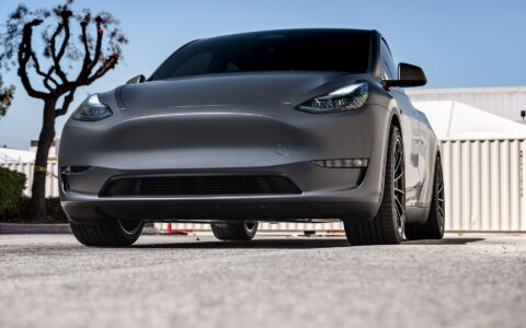 Unplugged Performance Tesla Model Y UP 03 20 inch 10.5 Square Satin Grey Image 7