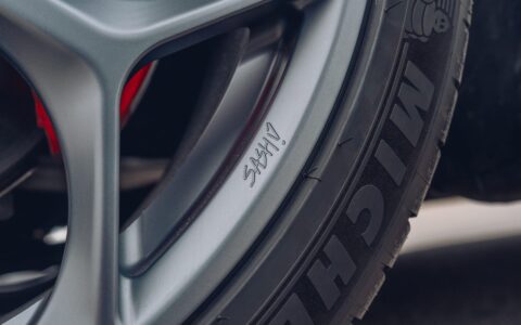 Pearl White Tesla Model Y - UP-05 Forged Wheels in Satin Titanium 6 Pearl White Tesla Model Y - UP-05 Wheels in Satin Titanium