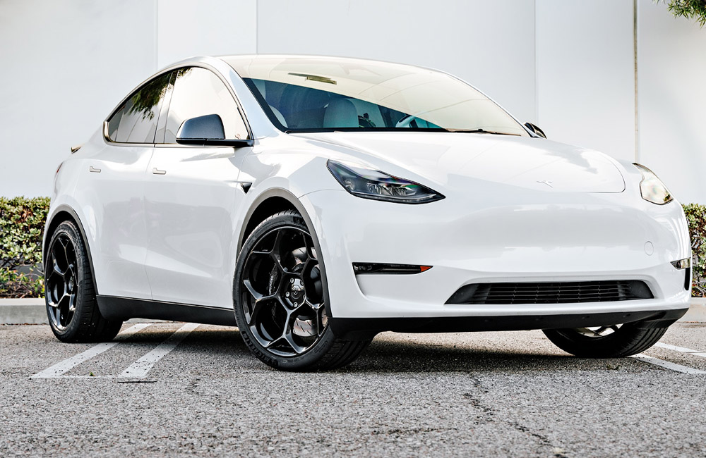 Digital Camo Wrapped Tesla Cybertruck - UP CYBERHEX Wheels in Satin Black