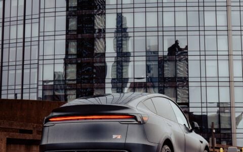 Sawyer Merritt XPEL Stealth PPF Tesla Model Y on 20inch UP-05 Forged Wheels in Satin Black