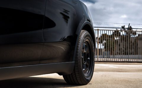 2026 Black Model Y Juniper on 18 inch UP.FIT Forged PD Wheels in Satin Black