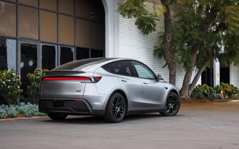 2026 Model Y Launch Edition on UP X BBS FLUGPLATZ Wheels in Asteroid Graphite