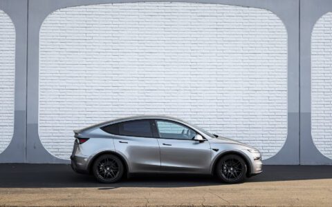 2026 Model Y Launch Edition on UP X BBS FLUGPLATZ Wheels in Asteroid Graphite