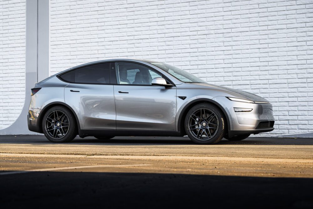 2026 Model Y Launch Edition on UP X BBS FLUGPLATZ Wheels in Asteroid Graphite