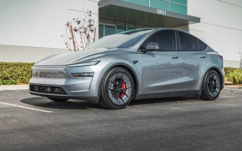 2026 Quicksilver Tesla Model Y Juniper on UP Forged UP-RW aka Road Warrior Wheels