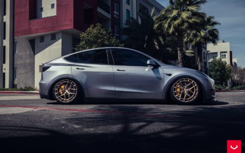 Tesla Model Y - Vossen HFX-1 Wheels in Satin Bronze