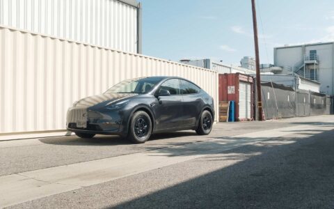 Stealth Grey Tesla Model Y UP.FIT Forged PD Wheels in Satin Black 12 Stealth Grey Tesla Model Y UP.FIT Forged PD Wheels in Satin Black