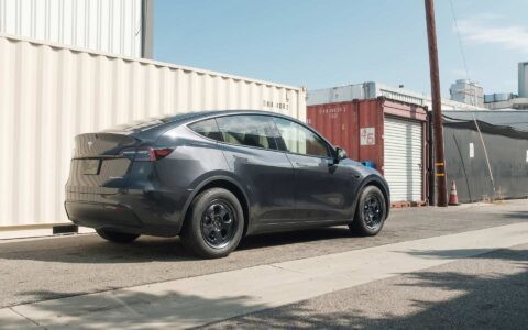 Stealth Grey Tesla Model Y UP.FIT Forged PD Wheels in Satin Black 3 Stealth Grey Tesla Model Y UP.FIT Forged PD Wheels in Satin Black
