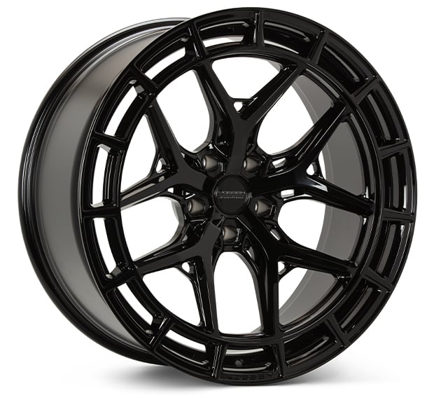 Tesla Model Y-Vossen-HFX-1-GlossBlack-Angled