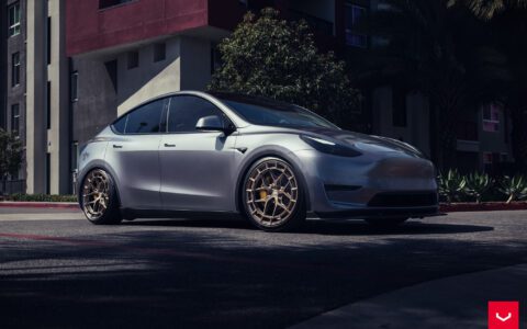 Vossen HFX-1 Wheels in Satin Bronze - Tesla Model Y