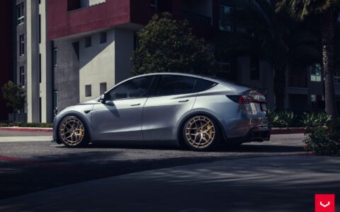 Vossen HFX-1 Wheels in Satin Bronze - Tesla Model Y