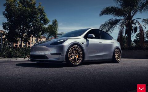 Vossen HFX-1 Wheels in Satin Bronze - Tesla Model Y