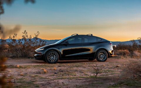Diamond Black Tesla Model Y Long Range on 19-Inch UP Forged UP-03 Wheels in Satin Titanium 8 Diamond Black Tesla Model Y Long Range on 19-Inch UP Forged UP-03 Wheels in Satin Titanium