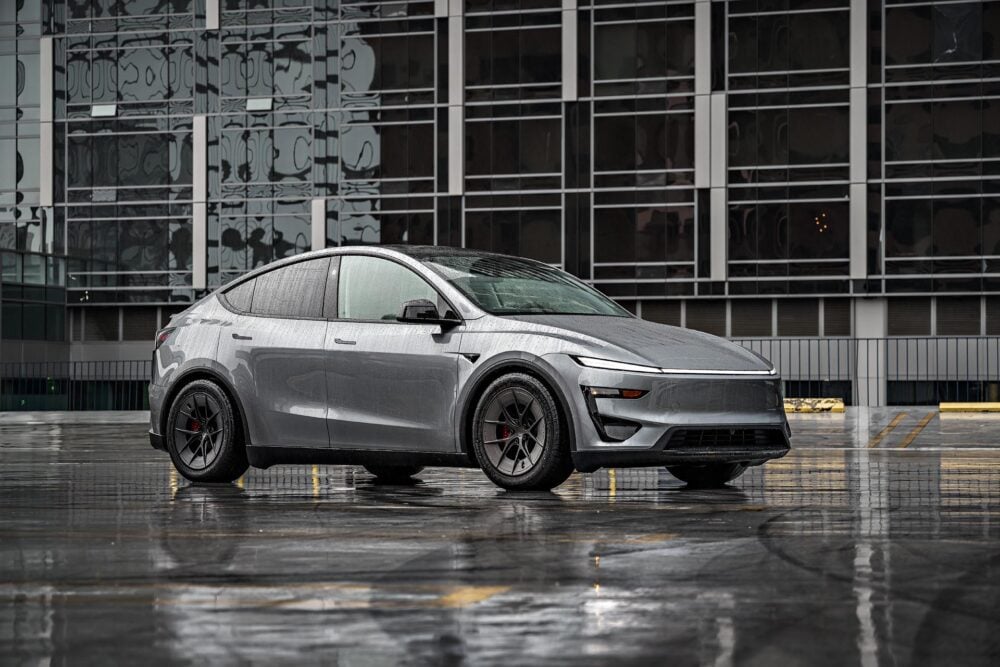 Quicksilver Tesla Model Y on 19-Inch UP Forged UP-RW Wheels