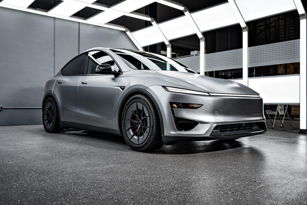 Stealth XPEL PPF Quicksilver Tesla Model Y Juniper Performance on 19-Inch UP Forged UP-RW Wheels