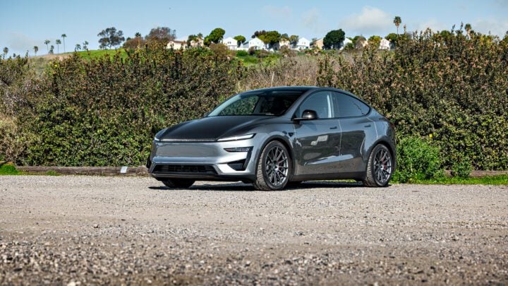 Quicksilver Tesla Model Y Juniper Performance on 20-Inch UP Forged UP-03 Wheels