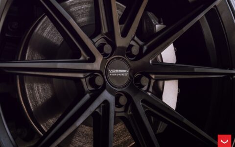 Vossen HFX-2 on the Tesla Model Y: Staggered 22s Fix the Best-Seller's Biggest Problem 18 Marine Blue Tesla Model Y Juniper on Vossen HFX-2 Wheels in Satin Black