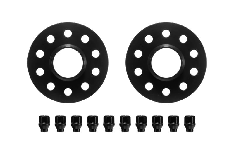 Tesla Model Y Wheel Spacers: The Easiest Way to a Flush, Planted Stance 2 Eibach Pro-Spacer Pair - Anodized Black Aluminum Image 1