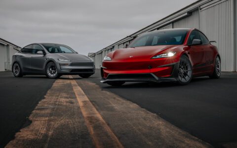 Red Rocket Tesla Model 3 Performance Highland and Model Y Juniper on UP-RW Road Warrior Wheel by Unplugged Performance 1920px (10)