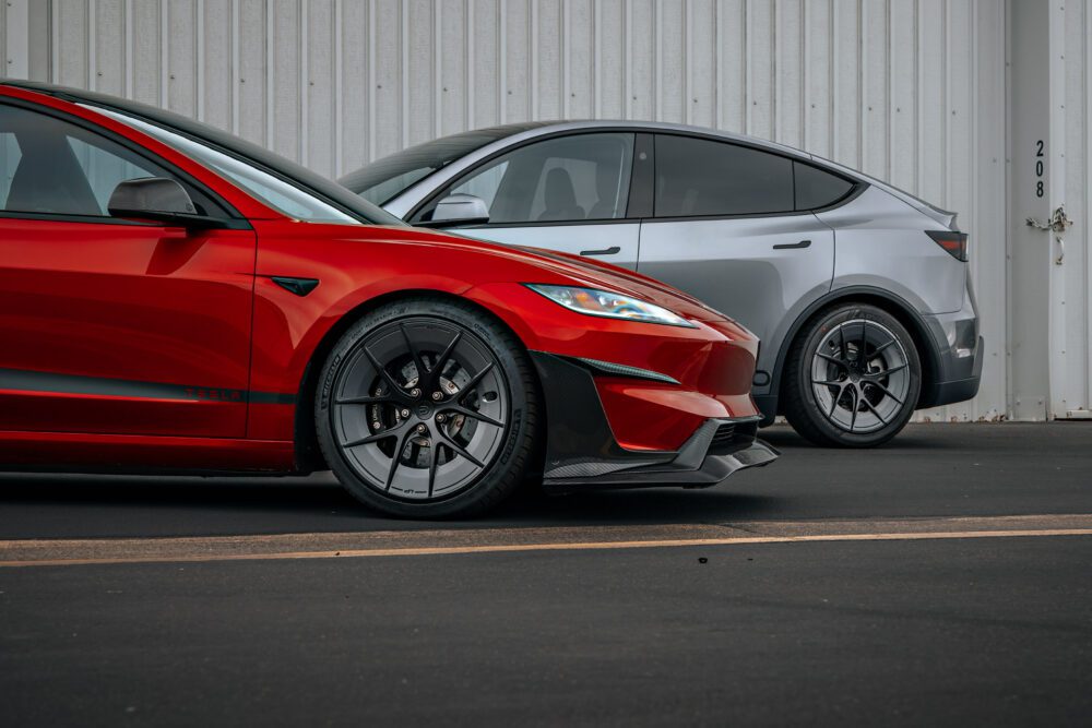 Red Rocket Tesla Model 3 Performance Highland and Model Y Juniper on UP RW Road Warrior Wheel by Unplugged Performance 1920px 12