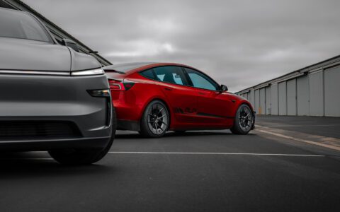 Red Rocket Tesla Model 3 Performance Highland and Model Y Juniper on UP RW Road Warrior Wheel by Unplugged Performance 1920px 14