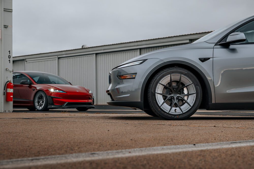 Ultra Red Tesla Model 3 Performance & Model Y Lauch Edition on UP Forged UP-RW Road Warrior Wheels