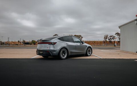 Red Rocket Tesla Model 3 Performance Highland and Model Y Juniper on UP-RW Road Warrior Wheel by Unplugged Performance 1920px (3)