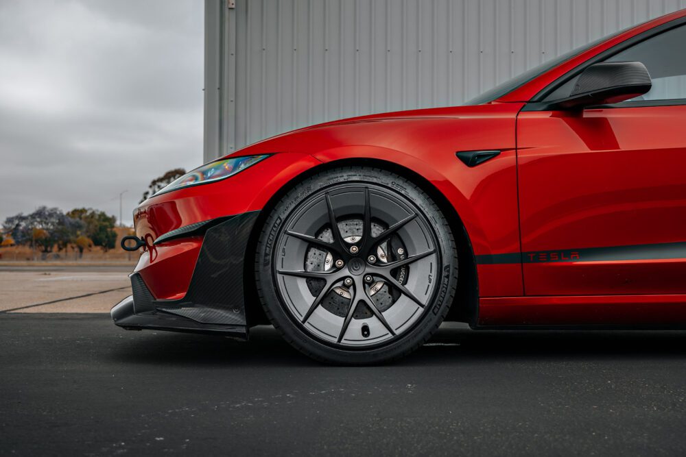 Red Rocket Tesla Model 3 Performance Highland and Model Y Juniper on UP-RW Road Warrior Wheel by Unplugged Performance 1920px (4)