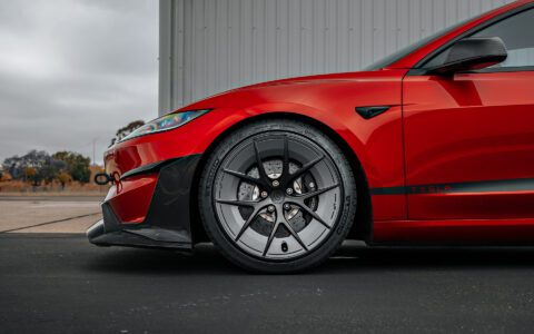 Red Rocket Tesla Model 3 Performance Highland and Model Y Juniper on UP-RW Road Warrior Wheel by Unplugged Performance 1920px (4)
