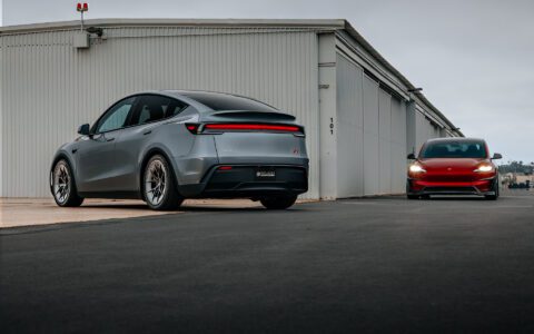 Red Rocket Tesla Model 3 Performance Highland and Model Y Juniper on UP-RW Road Warrior Wheel by Unplugged Performance 1920px (6)